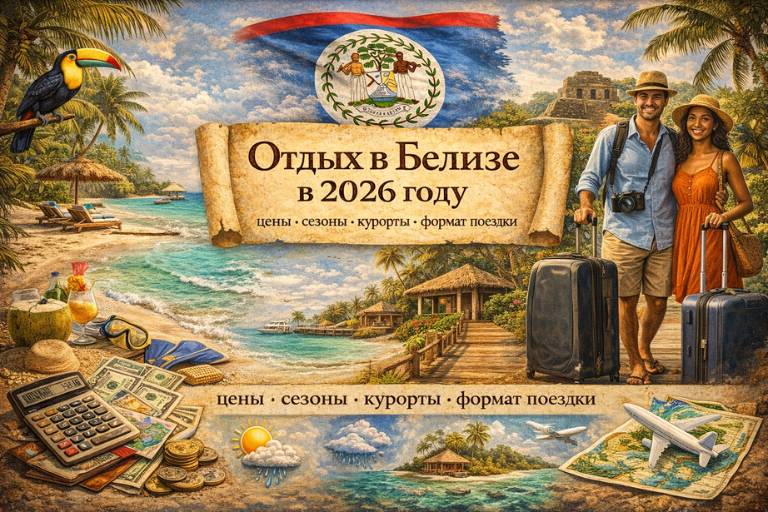 Отдых в Белизе в 2026 году: цены, сезоны, курорты